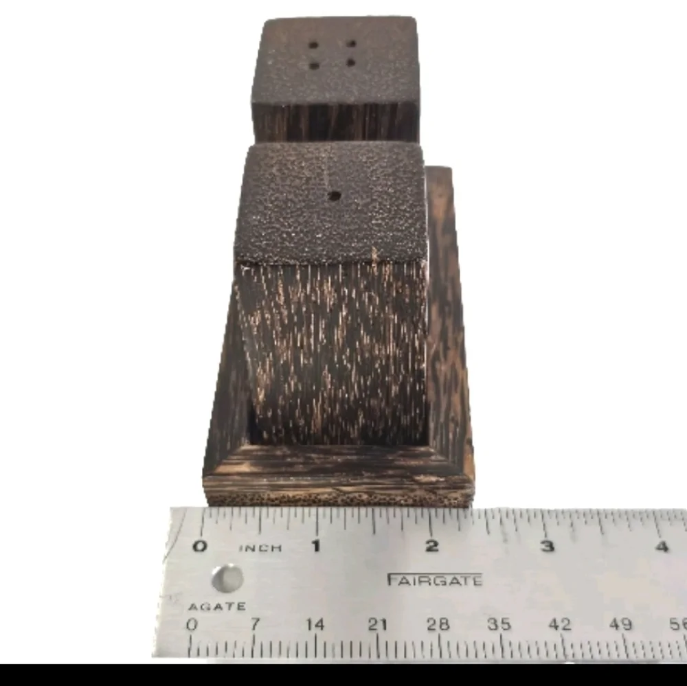 Kultura Wooden Salt & Pepper Shakers Condiments  Kitchen Seasoning Container